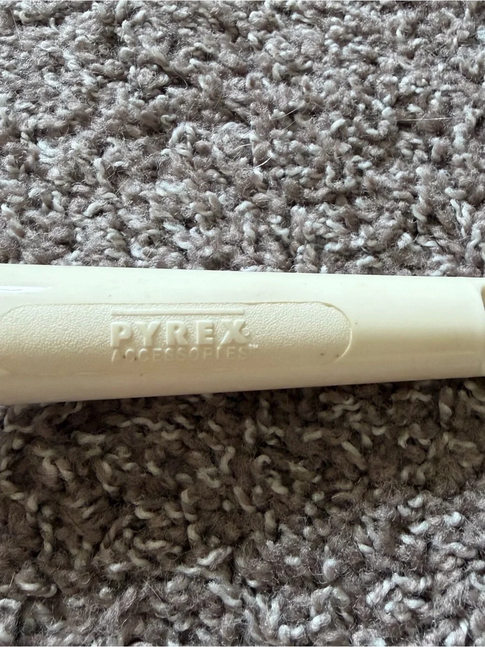 Vintage Pyrex Accessories Cream Plastic Whisk